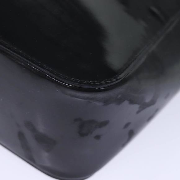 GUCCI Bamboo Hand Bag Enamel Black 93152 212792 Auth ep4078 - Picture 9 of 16